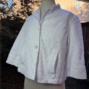 Coldwater Creek White Textured Jacket